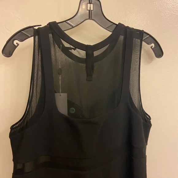 Alexander Wang Mesh Combo Tank Dress Black Size 8 - Picture 5 of 8